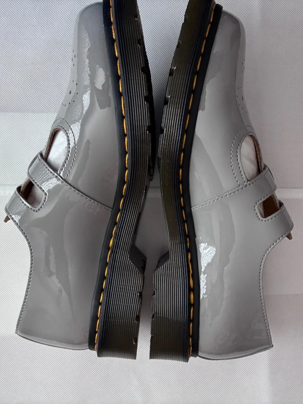 Doc Martens Grey Patent Leather Mary Janes — NIB — Indie 90s Alt. Size 10US/UK8